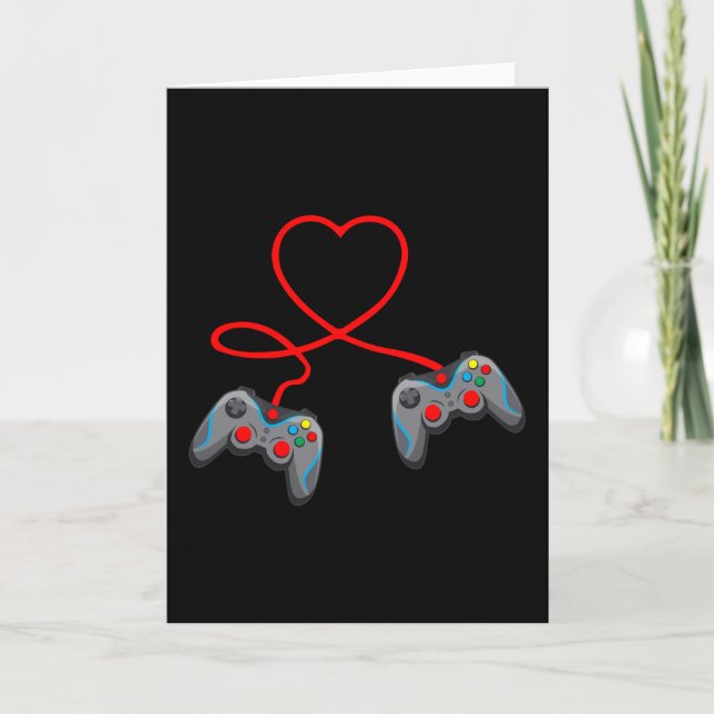 Cartão Video Game Controller Heart Video Gamer (Frente)