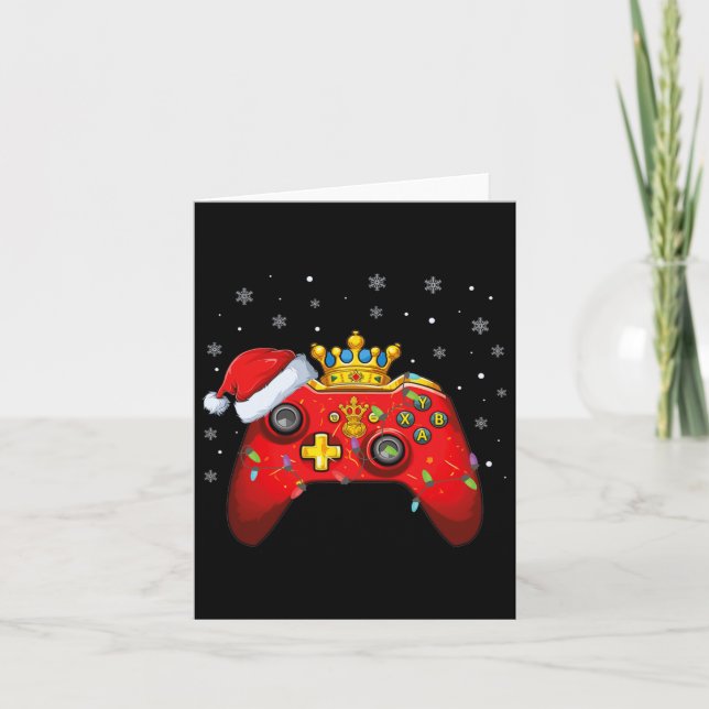 Cartão Video Game Controller Natal Hat Gamer Bo (Frente)