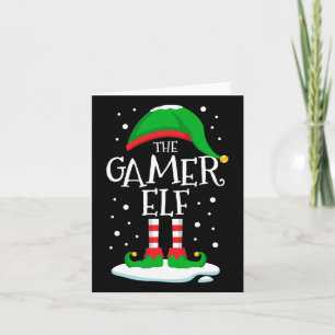 Cartão Vídeo Xmas de Combinação da Família de Natal Gamer