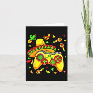 Cartão Videos games Engraçados Cinco De Mayo Gamer Boys L
