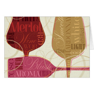 Cartão Vidros de vinho coloridos