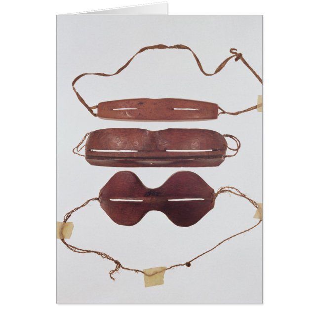 Cartão Vidros do sol/neve do Inuit ' (Frente)