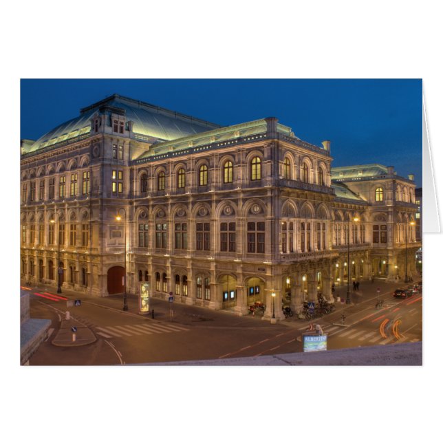Cartão Viena State Opera, Áustria (Frente Horizontal)
