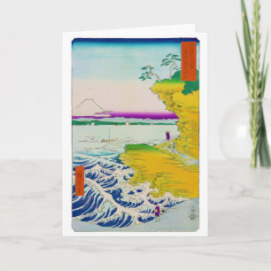 Cartão View of Mt. Fuji and Seaside, Hiroshige, Ukiyo-e