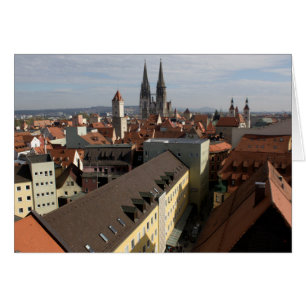 Cartão View Over Regensburg, Alemanha