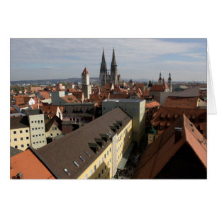 Cartão View Over Regensburg, Alemanha