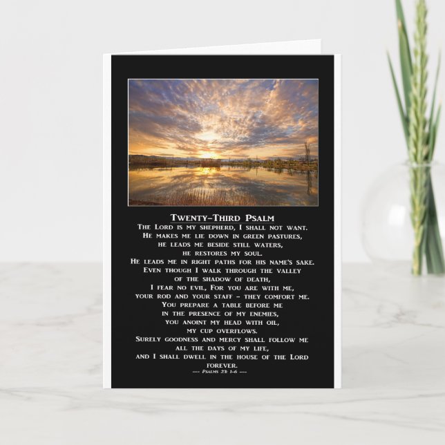 Cartão Vigésima terceira oração do salmo (Frente)