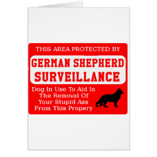 Cartão vigilância german shepherd do cão