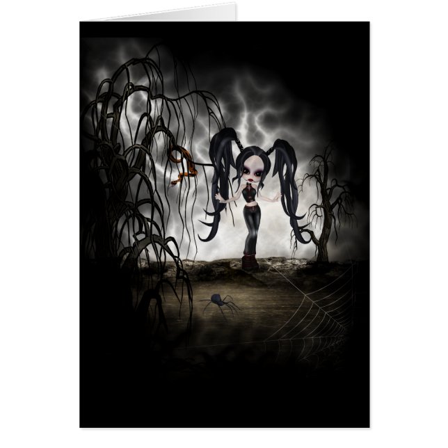 Cartão Vignette da Gótico Sepia (Frente)