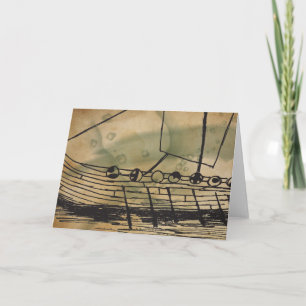 Cartão Viking Ship Ormen Lange Greeting Card