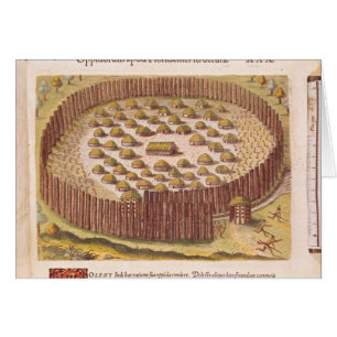 Cartão Vila indiana fortificada, 'de 2 Brevis