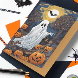 Cartão Vincent van Ghost Halloween
