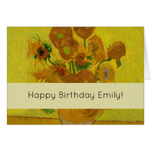 Cartão Vincent Van Gogh 15 Sunflower Painting