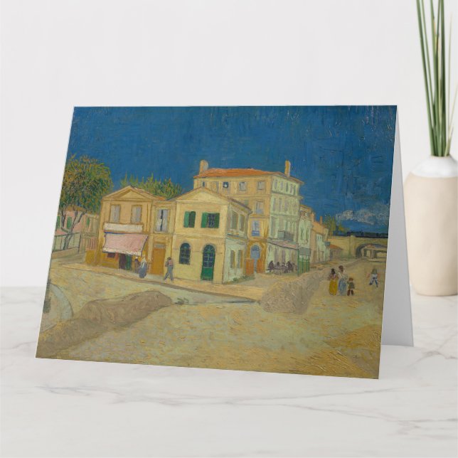 Cartão Vincent Van Gogh, A Casa Amarela, A Rua (Frente)