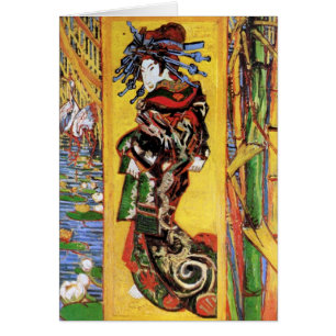 Cartão Vincent Van Gogh - A Cortesã - Geisha Japonesa