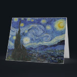 Cartão Vincent Van Gogh, A Noite Estrelada<br><div class="desc">Vincent Van Gogh - A Noite Estrelada,  1889.</div>