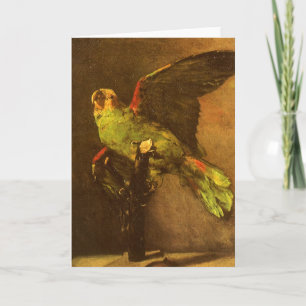 Cartão Vincent van Gogh - Ainda vive com papagaio verde