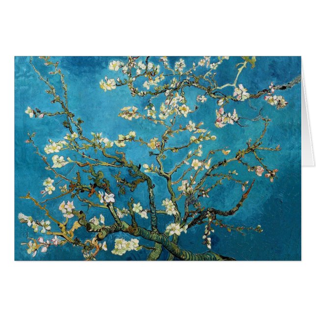 Cartão Vincent van Gogh, Almond Tree florescente (Frente Horizontal)