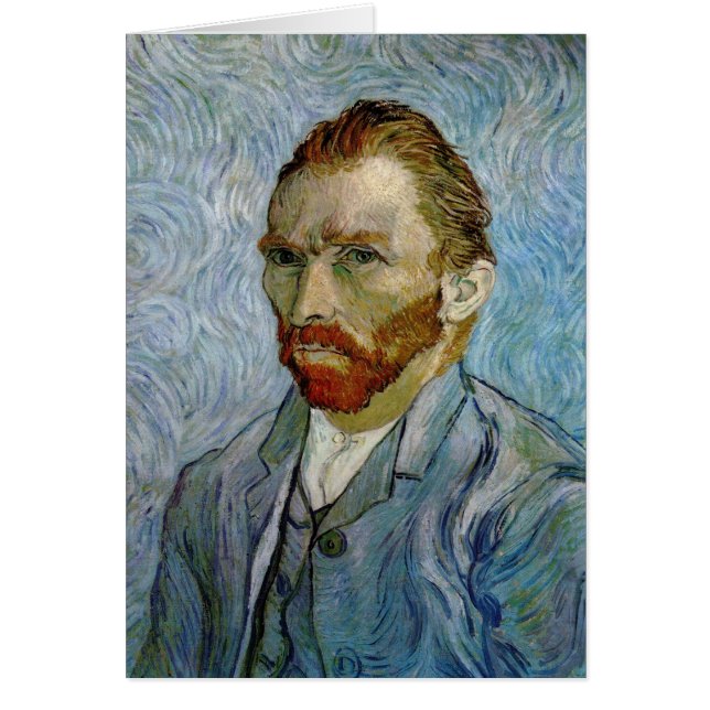 Cartão Vincent Van Gogh autorretrato (Frente)