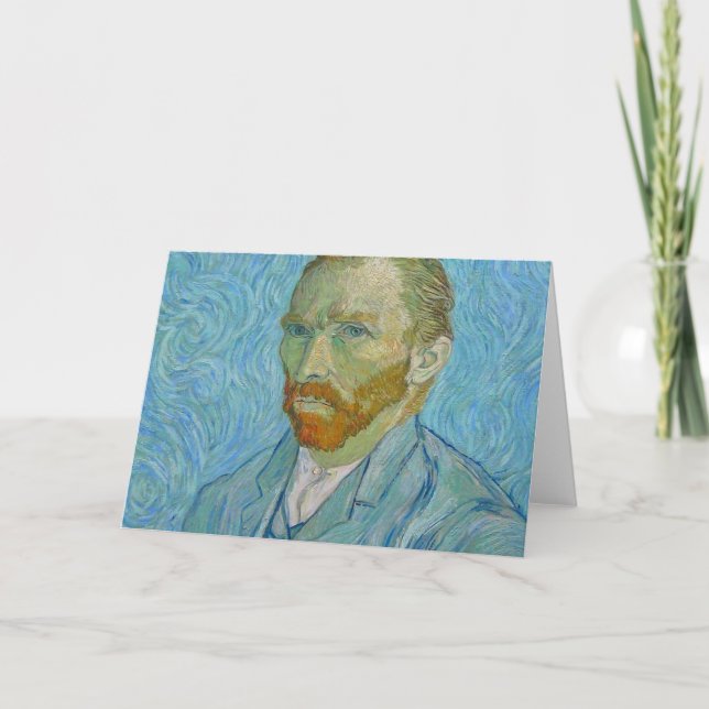 Cartão Vincent Van Gogh autorretrato (Frente)