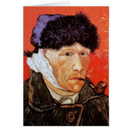 Cartão Vincent Van Gogh - Autorretrato com Orelha Bandada