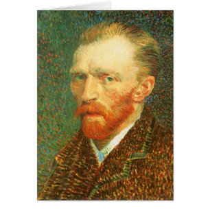 Cartão Vincent van Gogh - autorretrato de Van Gogh