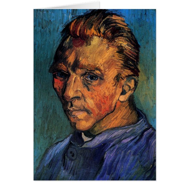 Cartão Vincent van Gogh autorretrato sem barba (Frente)