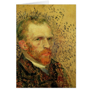 Cartão Vincent van Gogh Autorretrato, Vintage Fine Art