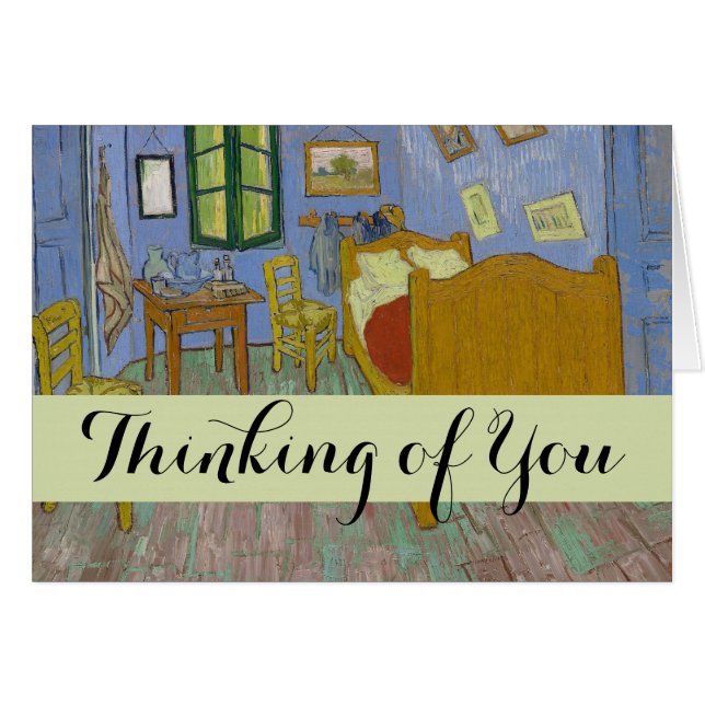 Cartão Vincent Van Gogh Bedroom Painting (Frente Horizontal)