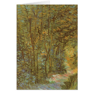 Cartão Vincent van Gogh - Caminho no Bosque