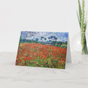 Cartão Vincent van Gogh - Campo de Papoulas