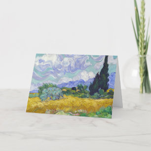 Cartão Vincent Van Gogh - Campo de Trigo com Ciprestes