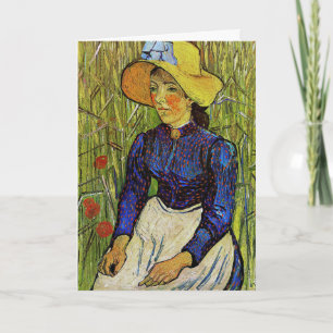 Cartão Vincent van Gogh - Camponesa com Chapéu de Palha