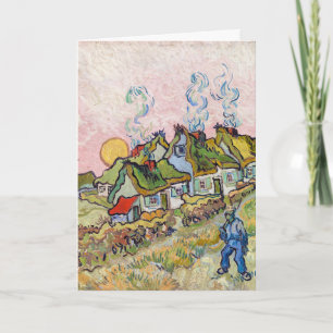 Cartão Vincent van Gogh - Casas e Figura