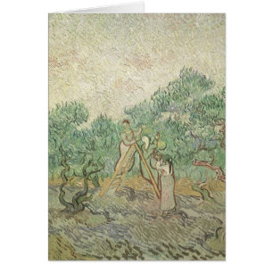 Cartão Vincent van Gogh - Colheita de Azeitonas