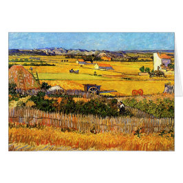 Cartão Vincent Van Gogh - Colheita em La Crau Fine Art