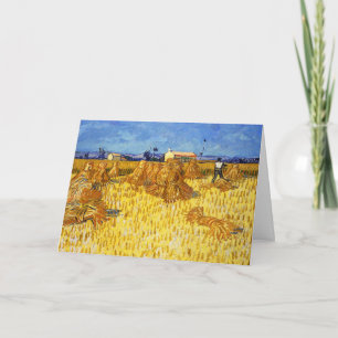 Cartão Vincent van Gogh - Colheita na Provença