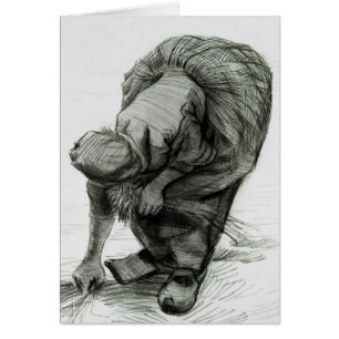 Cartão Vincent van Gogh Desmama camponesa, 1885