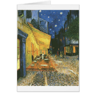 Cartão Vincent van Gogh é o Cafe Terrace