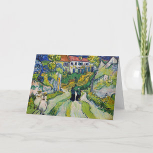 Cartão Vincent van Gogh - Escadaria em Auvers