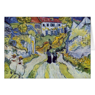 Cartão Vincent van Gogh - escadaria em Auvers