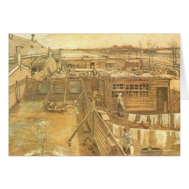 Cartão Vincent van Gogh - Estaleiro e Lavanderia (Frente Horizontal)