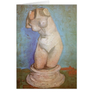 Cartão Vincent van Gogh - Estátua de Gesso Torso Feminino