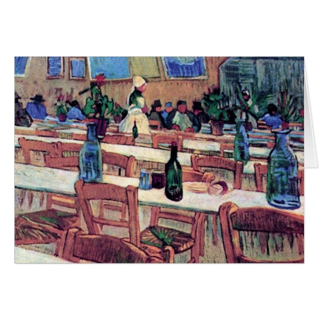 Cartão Vincent Van Gogh - Interior de Restaurante (Frente Horizontal)