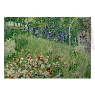 Cartão Vincent van Gogh jardim de   Daubigny, 1890