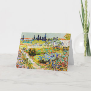 Cartão Vincent van Gogh - Jardim em Arles