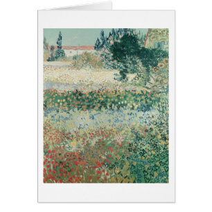 Cartão Vincent van Gogh   Jardim em Bloom, Arles, 1888