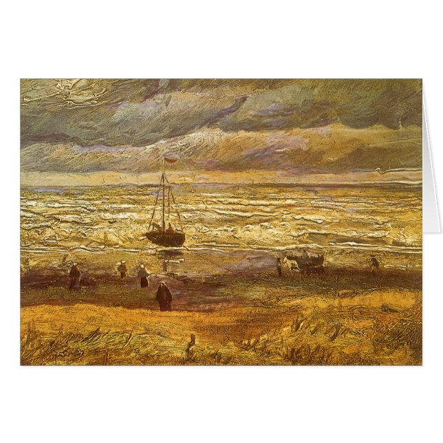 Cartão Vincent van Gogh - Mar de Scheveningen (Frente Horizontal)