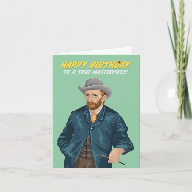 Cartão Vincent Van Gogh Masternote Birthday (Frente)