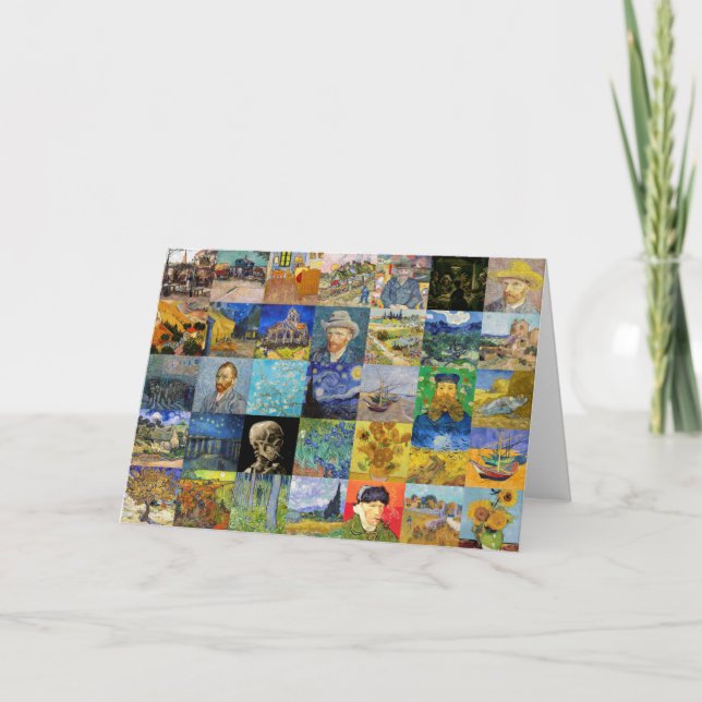 Cartão Vincent van Gogh - Masterworks Mosaic Patchwork (Frente)